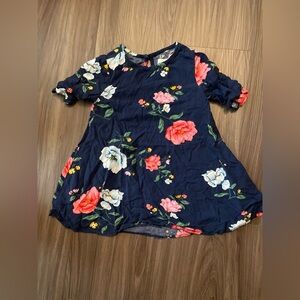 Old Navy toddler girls Blue and Pink Casual Dress with Floral Print size 2T